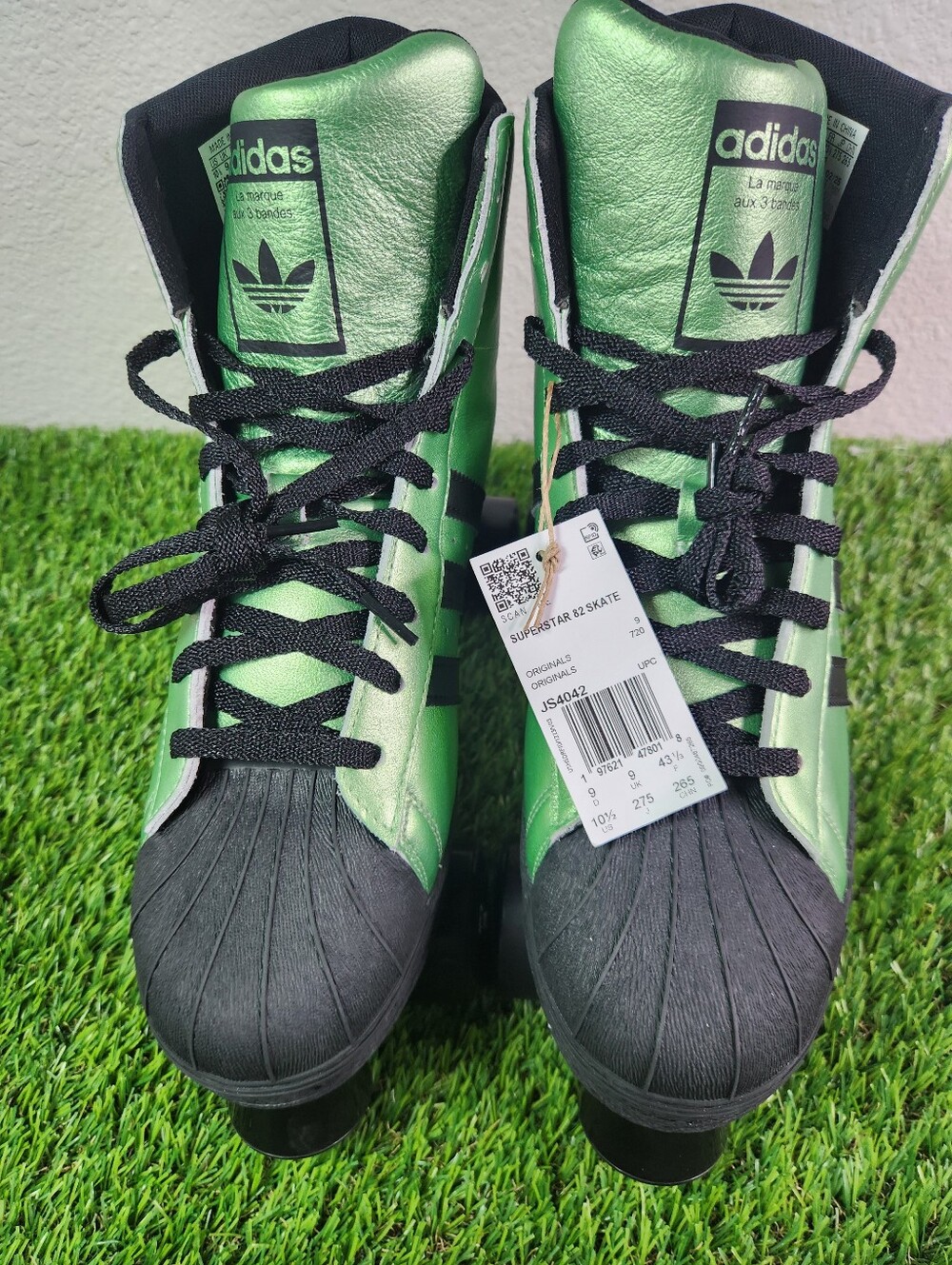 Adidas Superstar 82 Roller Skates Metallic Green Men Size 10.5 JS4042 MSRP $200 - Picture 11 of 13